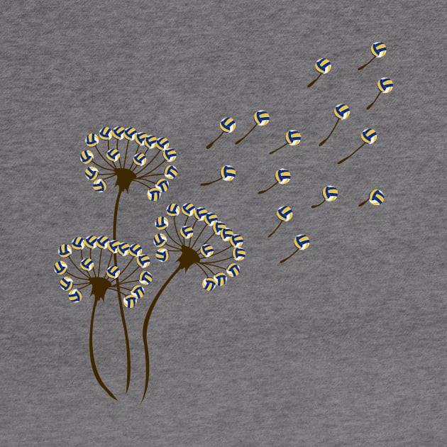 Volleyball Shirt Volleyball Player Dandelion Volleyball Lover by Nikkyta